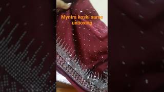 myntra saree reviewmyntra koskii saree unboxing ytshorts myntrahaul myntrasareehaul myntra [upl. by Dyana701]