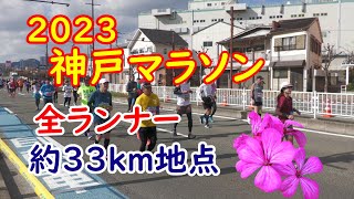 4K 33Km地点 2023神戸マラソン約20000人【全ランナー】3時間50分撮影 神戸応援 KOBE MARATHON ありがとう テーマ「感謝と友情 Thanks amp Friendship」 [upl. by Neirod]