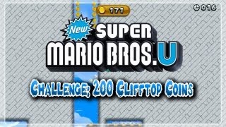 New Super Mario Bros U Challenge 200 Clifftop Coins [upl. by Tann]