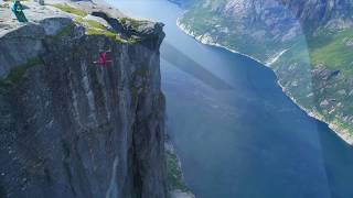 FLYING OVER LYSEFJORDEN  Visit Sirdal  Husky Adventure  NORWAY 2020 [upl. by Fiel169]