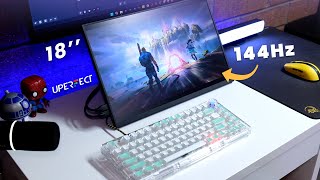 UPERFECT UGame K118  Best 18 Inch Portable Gaming Monitor in 2024  Unboxing amp Review [upl. by Kerat]