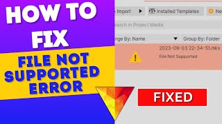 How To Fix File Not Supported Error In Hitfilm Express  Fix Media Import Error In Hitfilm Express [upl. by Sandler]