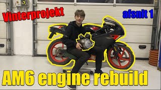 AM6 motorengine rebuild Rieju mrt Vinterprojekt afsnit 1 [upl. by Gentilis]