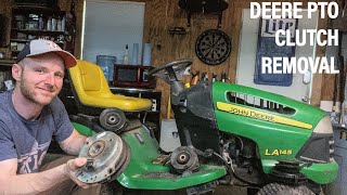 John Deere PTO Clutch Removal and Replacement Video LA145 3 MINUTES [upl. by Inaffit204]