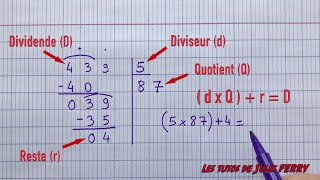 Division à 1 chiffre  CE2  CM1  CM2 [upl. by Arahsat626]