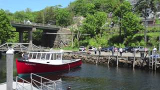 Launching of the Hemingway Rockport Harbor Maine June 10 2017 [upl. by Ainegul]