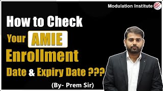 How to get your AMIE Enrollment Date and Up to When you can appear in AMIE Exam [upl. by Aihsad651]