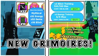 NEW OP GRIMOIRE Boss Drops New Energy and Elixir Training Areas Anime Punching Simulator Update 11 [upl. by Vail]