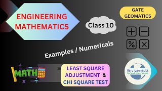 Gate GE 2024  Engineering Mathematics Class 10 Least Square Adjustment  Chi Square Test gate [upl. by Lehcer670]