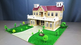 How To Make A Beautiful Mansion House From Cardboard Step by Step  Dream House [upl. by Ianahs]