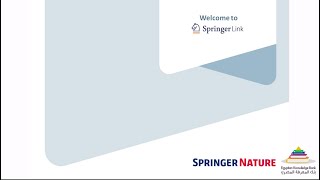 Springer Link Tutorial from Springer Nature  Egyptian Knowledge Bank [upl. by Aihtniroc]