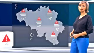 Weervrouw Sabine Hagedoren met het Vlaamse weerbericht van dinsdag 24 januari 2023 op één [upl. by Dania62]