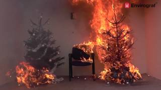 Christmas Tree Fire Demonstration [upl. by Darill]