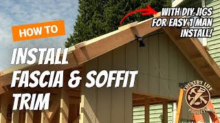 How to Build a Shed  How To Install Fascia Boards amp TampG Soffit Boards on The Shed  Video 11 of 15 [upl. by Anyek958]