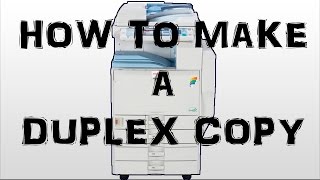 How to make a duplex copy Ricoh MP C2800 [upl. by Ahseetal]