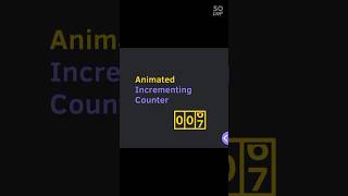 Animated Incrementing Counter JAVA CSS JAVASCRIPT css javaprogramming javascript html5 html [upl. by Sauls]