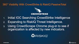 IOC in CrowdStrike Intelligence expand to RiskIQ Threat Intelligence  determine if youre affected [upl. by Larue]