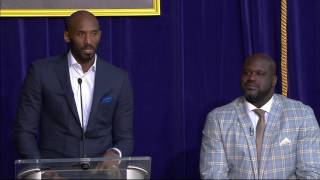 Kobe Speaks at Shaqs Statue Ceremony  March 24 2017 [upl. by Elysee]