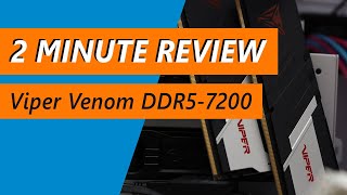 Benchmarking DDR57200 vs 5600 on an i713700K  Patriot Viper Venom DDR57200 2x16GB Review [upl. by Allecnirp]