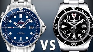 Omega Seamaster vs Breitling SuperOcean 2 Diver 300M 21230412003001 vs SuperOcean 2 A17365C9 [upl. by Liesa]