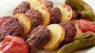 Fırında Köfte Patates Tarifi  Fırında Köfte Nasıl Yapılır [upl. by Anoel]