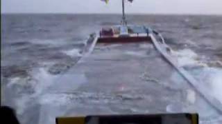 Ship in Storm on Lake IjsselmeerThe Netherlands [upl. by Jaworski787]