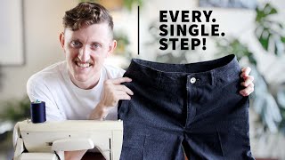 I didnt expect it to be so easy to sew clothes  Sew your own pants at home [upl. by Cristobal]