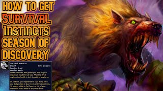 How to get Survival Instincts Rune Quick Guide Season of Discovery [upl. by Htabmas]