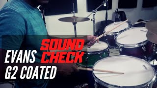 Evans G2 Coated Tom Drumhead Review  Sound Check [upl. by Triny]