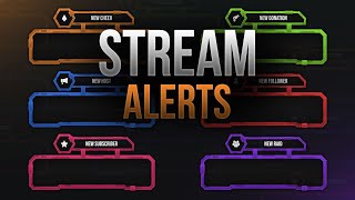 RoboticAlerts Stream Alerts  Speed Art  Template  FREE [upl. by Onej]