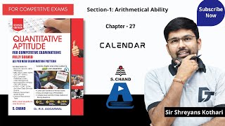 Calendar  Calendar Problem Tricks  Quantitative Aptitude  Chapter27  S Chand Academy [upl. by Saffren]