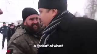 Ukrainian nationalist schismatics seize church and disrespect priest [upl. by Eigger]