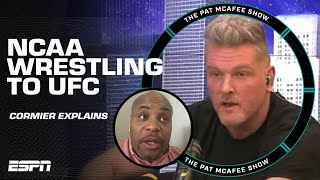 Daniel Cormier explains how top NCAA wrestlers can transition to the UFC  The Pat McAfee Show [upl. by Acihsay854]