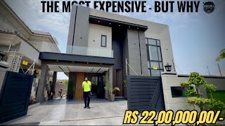 Inside a 22 CRORE 2 Kanal MOSTEXPENSIVE Modern Smart Mansion In DHA Lahore [upl. by Fronniah]