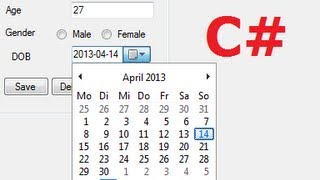 C Tutorial 23 How to use DateTimePicker and save date in Database [upl. by Anej]