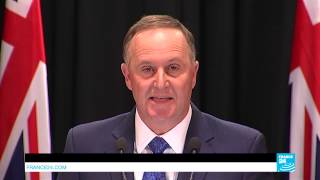 New Zealand PM John Key announces shock resignation [upl. by Huckaby616]