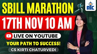 SBILL REVISION MARATHON  CS KIRTI CHATURVEDI  DJC INDORE [upl. by Virgina]