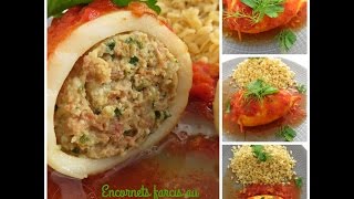 Recette des encornets farcis au jambon de Bayonne [upl. by Aniela131]