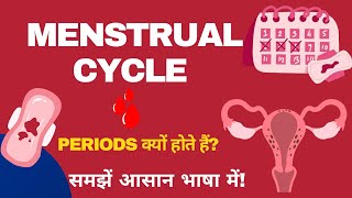 Menstrual Cycle  Explained In Hindi [upl. by Atinuhs]