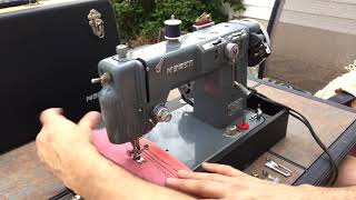 Toyota Sewing Machine Morse Fotomatic IV ZigZag Sewing Machine by Toyota [upl. by Nosneh]