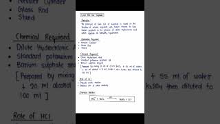 unit 1 part 3 pharmaceutical inorganic chemistry topic limit test for sulphate [upl. by Mcneil]