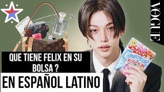 Que hay en la bolsa de Felix  Español Latino VOGUE Korea  Dusbtar Idols [upl. by Busby894]