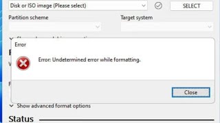 Undetermined error while formattingRufus error resolved Bootable pendrive Rufus error [upl. by Hesketh]