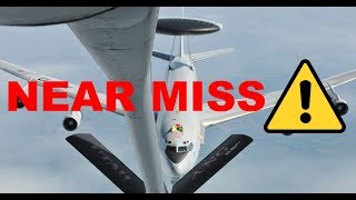 E8 AWACS Air Refueling gone wrong [upl. by Eitsyrhc522]