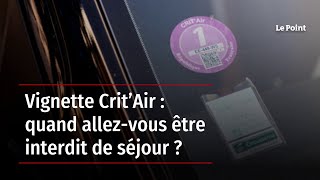 Vignette Crit’Air  quand allezvous être interdit de séjour [upl. by Evander]