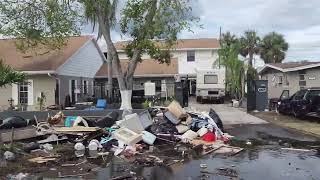 Tarpoon Springs after hurricane🌀 Helene 1st video in our series of some damage in Southern Florida [upl. by Ver]