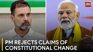 BJP Vs Congress PM Modi Denies Constitutional Change Claims  Lok Sabha Election 2024 [upl. by Akkinahs]