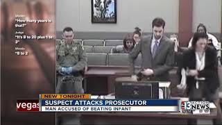 Ticking time bomb child abuser attacks Las Vegas prosecutor in courtroom [upl. by Muiram420]