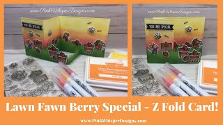 Lawn Fawn Berry Special  Z Fold Card [upl. by Aicelf]