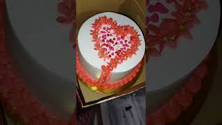 Anniversary cake design  shortvideos  cakedecorationideas anniversarycake [upl. by Atiuqcaj350]